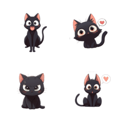 かわいい黒猫アエリアナ