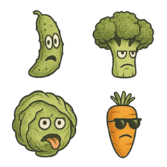 Unique Vegetable Stickers