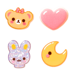 Animal pastel stickers - Emoji