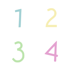 手帳必備-中字時間數字