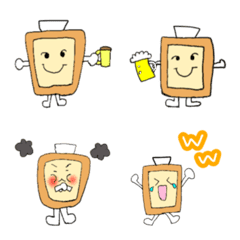 食パン（５枚切り）くんの看護師絵文字