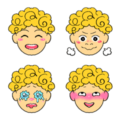 curly-haired boy emoji