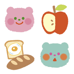 かわいい♪虹色くまさん絵文字