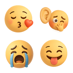 月亮小黃人 3D 心情 萬用 表情貼