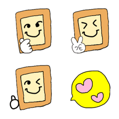 日常使いできる食パンくんの顔絵文字