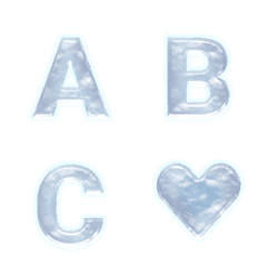 水晶冰雕字母表情貼