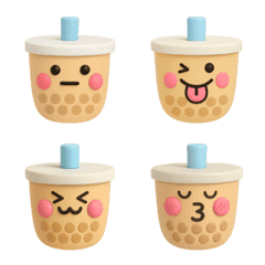 Sweet Bubble Tea Emotional Reply Emoji