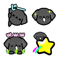 大すき黒ラブの動く絵文字