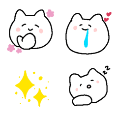 癒しのしろねこちゃん絵文字