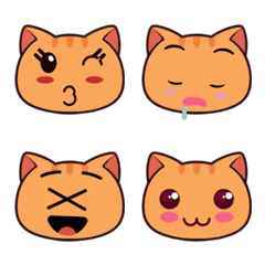 キュートな猫の表情！(絵文字) Ver17