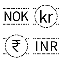 Modular<CurrencyII Symbol/Code>sticker