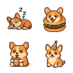 Corgi Pixel Emoji Pack