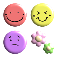 Colorful and simple emoticons 2