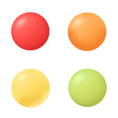 回す カラフルな水玉模様 3D  動く絵文字