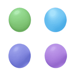 弾く カラフルな水玉模様 3D  動く絵文字