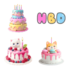 誕生日おめでとうかわいいケーキの絵文字