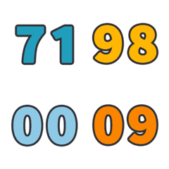 靜謐 數字 123 日期 必備 70-99 表情貼