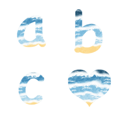海模様の英字
