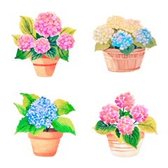 あじさいお花絵文字2