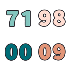 歡沁 數字 123 日期 必備 70-99 表情貼