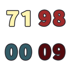 冬之戀 數字 123 日期 必備 70-99 表情貼