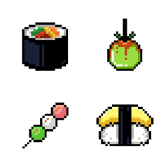 Japanese food emoji pixel art
