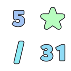 開運數字 123 日期 1-31 萬用 表情貼