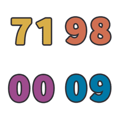 快樂 數字 123 日期 必備 70-99 表情貼
