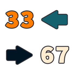 橙日 數字 123 日期 萬用 32-69 表情貼