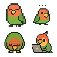 Dot pictogram of a kozakura parrot
