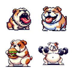 Cute Bulldog Emoji 2