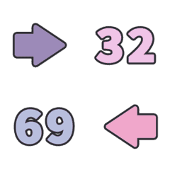 柔和 數字 123 日期 萬用 32-69 動態表情貼