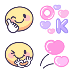 Colorful smiley face animation emoji