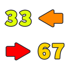 招財 數字 123 日期 萬用 32-69 表情貼