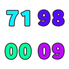祝福 數字 123 日期 必備 70-99 表情貼