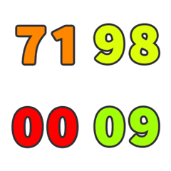 招財 數字 123 日期 必備 70-99 表情貼
