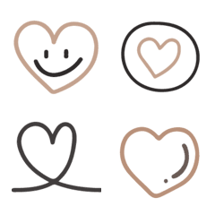 cute heart and love Emoji-6Earth Tone