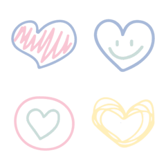 cute heart and love Emoji-6colorful