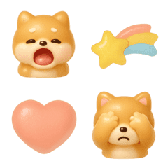 cute Mameshiba Gummy Emoji