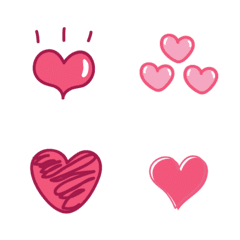 cute heart and love Emoji-4pink-2