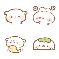 もるちゃんともちもち村のなかまたち。