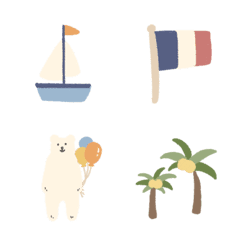 えかきのまる/夏の絵文字