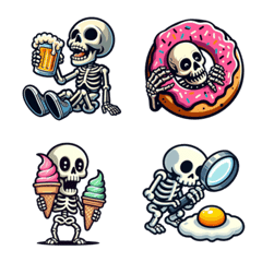 美食骷髅表情符號