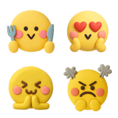 Little&Polite emojis (clay)
