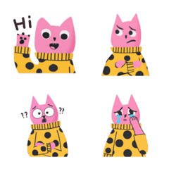 Pink Polka Dot Cat's Daily Life