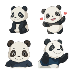 Fluffy Panda Emoji Pack