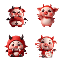 Devilish Pink Pig is Tired