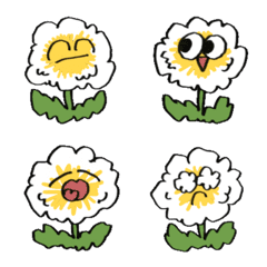 シロバナタンポポ田の絵文字▼