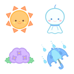 Weather and rainy season! Fluffy emojis