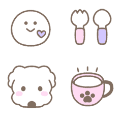 Fluffy Cute purple&pink emoji